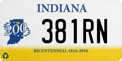 IN license plate 381RN