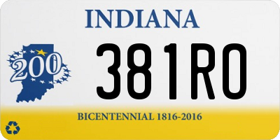 IN license plate 381RO