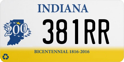 IN license plate 381RR