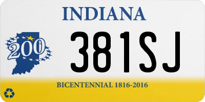 IN license plate 381SJ