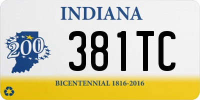 IN license plate 381TC