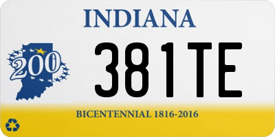 IN license plate 381TE