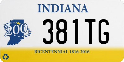 IN license plate 381TG