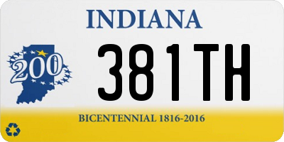 IN license plate 381TH