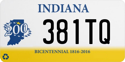 IN license plate 381TQ