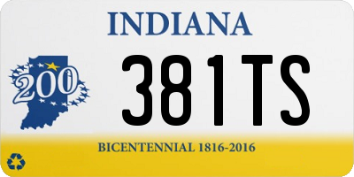 IN license plate 381TS