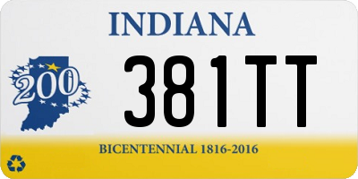 IN license plate 381TT