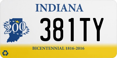 IN license plate 381TY