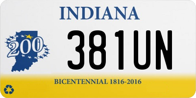 IN license plate 381UN