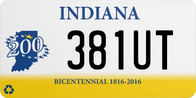 IN license plate 381UT