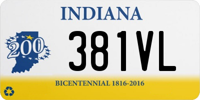 IN license plate 381VL