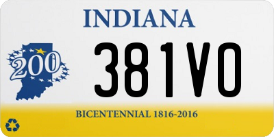 IN license plate 381VO