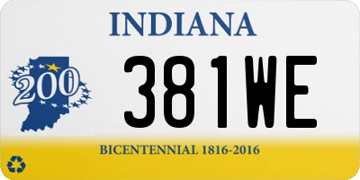 IN license plate 381WE