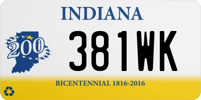 IN license plate 381WK