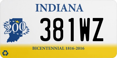 IN license plate 381WZ