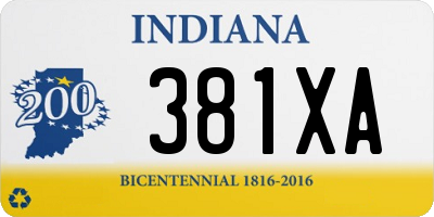 IN license plate 381XA