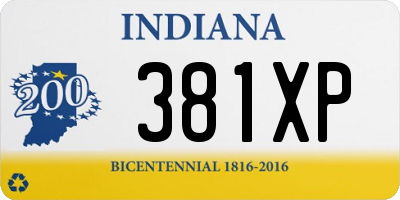 IN license plate 381XP