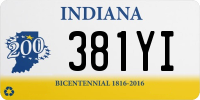 IN license plate 381YI