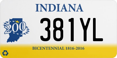 IN license plate 381YL