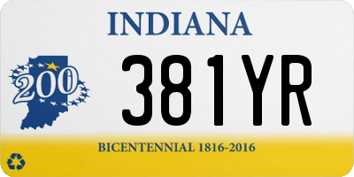IN license plate 381YR