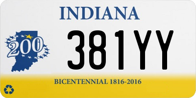 IN license plate 381YY