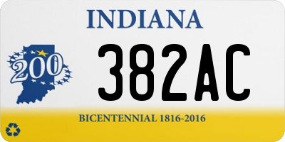 IN license plate 382AC