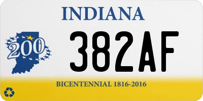 IN license plate 382AF