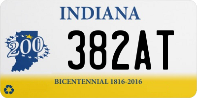 IN license plate 382AT