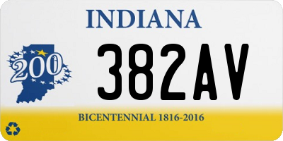 IN license plate 382AV