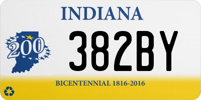 IN license plate 382BY