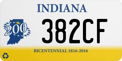 IN license plate 382CF