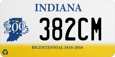 IN license plate 382CM