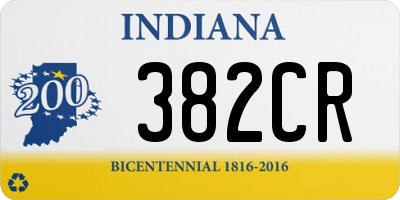 IN license plate 382CR