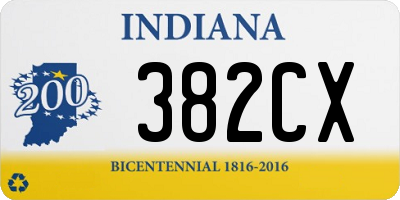 IN license plate 382CX