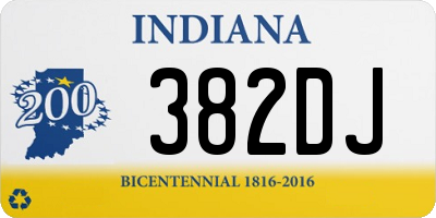 IN license plate 382DJ