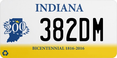 IN license plate 382DM