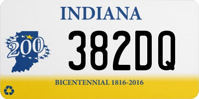 IN license plate 382DQ