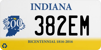 IN license plate 382EM