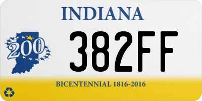 IN license plate 382FF