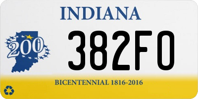 IN license plate 382FO