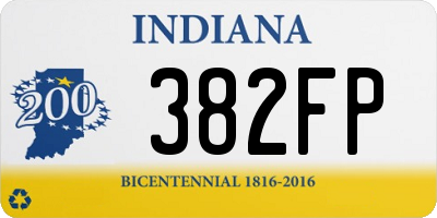 IN license plate 382FP