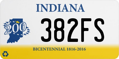 IN license plate 382FS