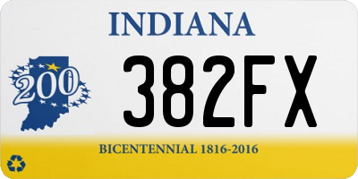 IN license plate 382FX