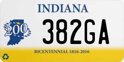 IN license plate 382GA