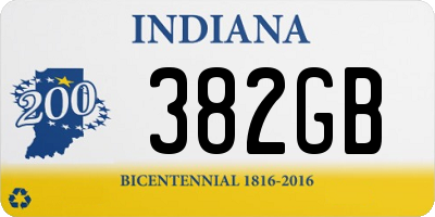 IN license plate 382GB