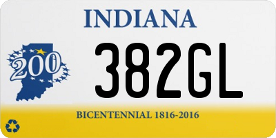 IN license plate 382GL