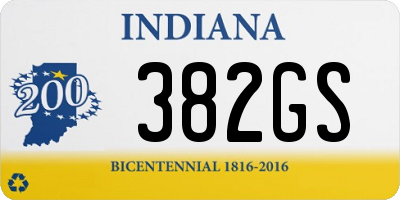 IN license plate 382GS