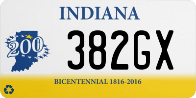 IN license plate 382GX