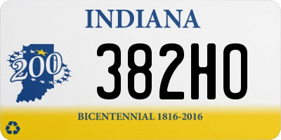 IN license plate 382HO