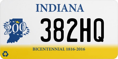 IN license plate 382HQ